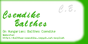 csendike balthes business card